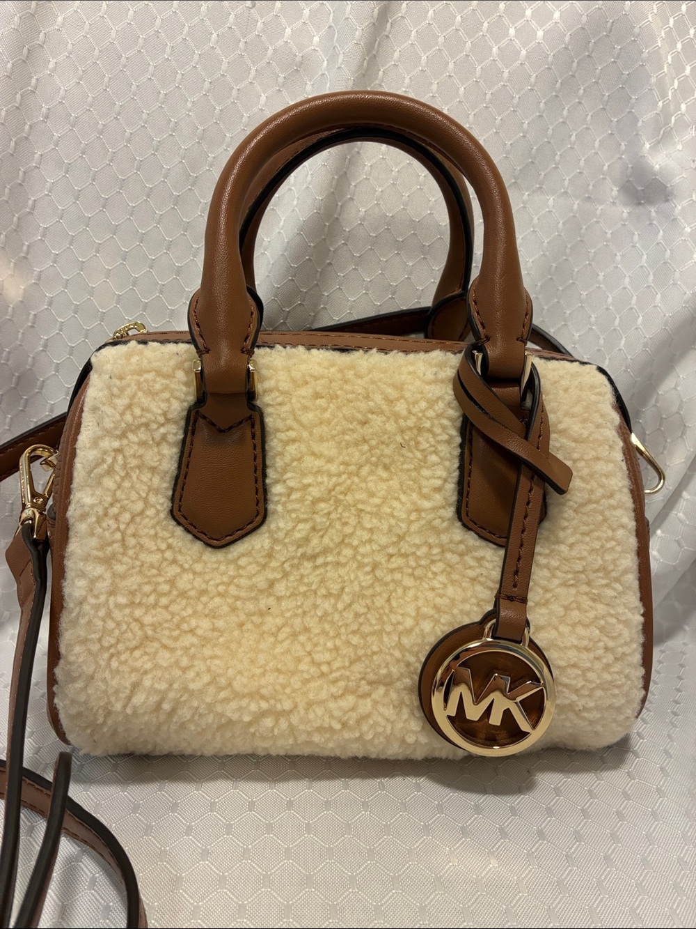 Michael Kors Bedford Shearling Extra Small Satchel Like New!